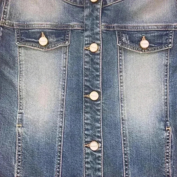 PINKO Girls Denim Fringe Jacket - Picture 8 of 11